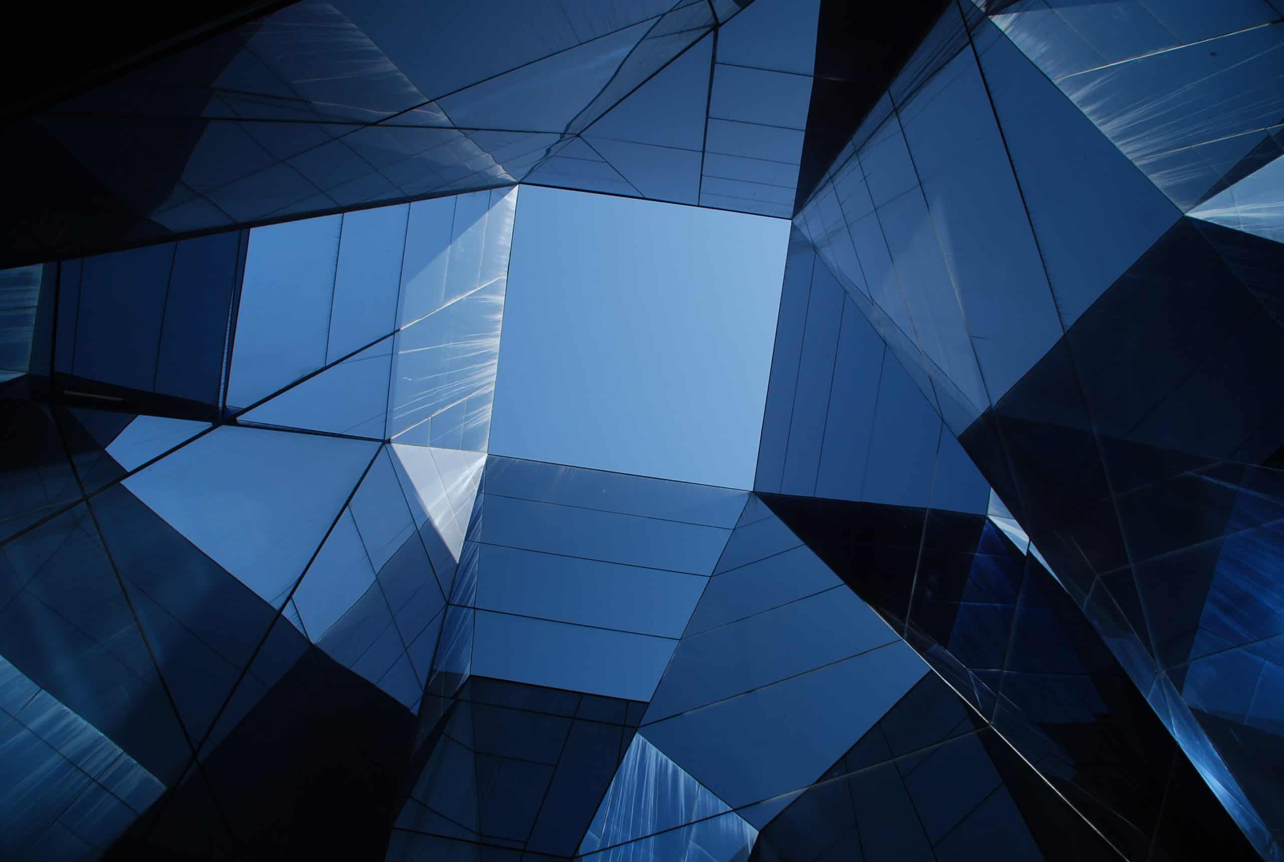 An abstract building skylight